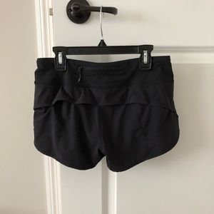 Lululemon speed shorts. Size 4. Black.